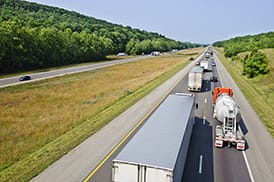 Truckers on the road